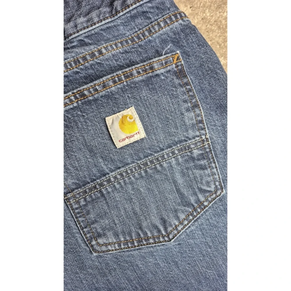 Carhartt‎ Relaxed Fit Blue Jeans Tag 48x30 Workwear Rugged